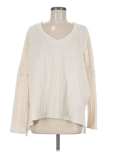 Pre-owned She + Sky Pullover Sweater In Ivory