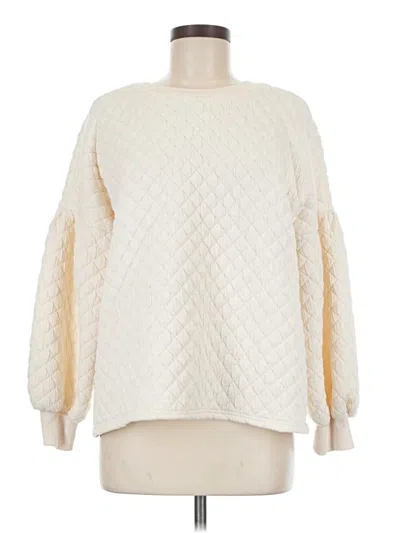 Pre-owned She + Sky Pullover Sweater In Ivory