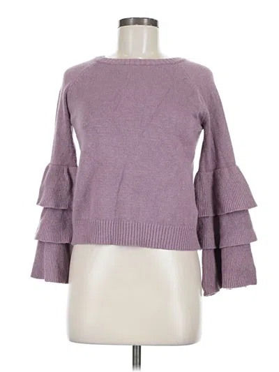 Pre-owned She + Sky Pullover Sweater In Purple