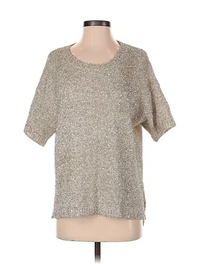 Pre-owned She + Sky Pullover Sweater In Silver