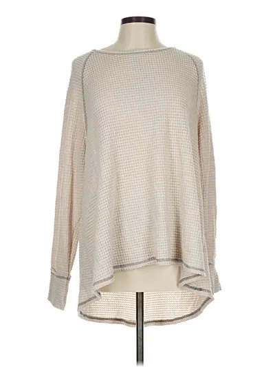 Pre-owned She + Sky Pullover Sweater In Tan