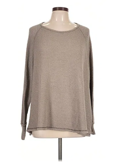 Pre-owned She + Sky Pullover Sweater In Tan