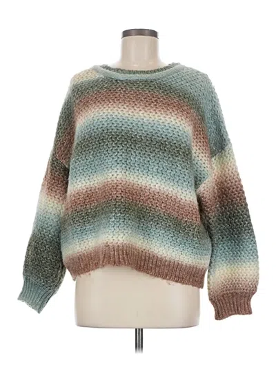 Pre-owned She + Sky Pullover Sweater In Teal