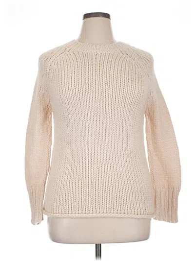 Pre-owned She + Sky Pullover Sweater In White