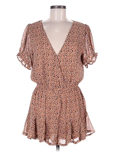 Pre-owned She + Sky Romper In Brown