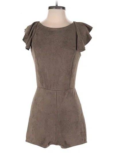 Pre-owned She + Sky Romper In Brown
