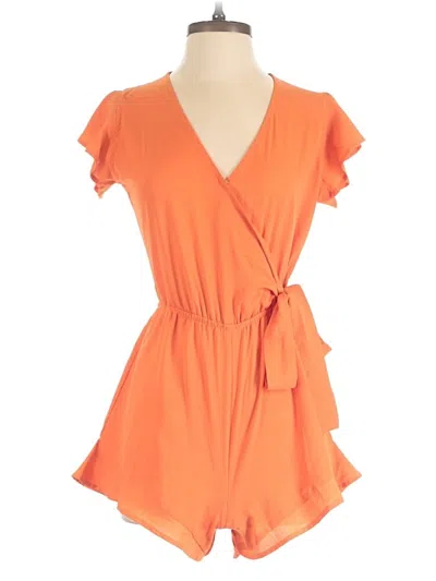 Pre-owned She + Sky Romper In Orange