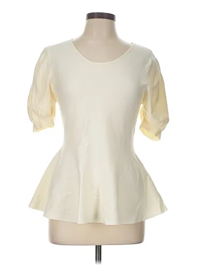 Pre-owned She + Sky Short Sleeve Top Ivory Sweetheart Neckline Tops