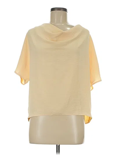 Pre-owned She + Sky Short Sleeve Top Yellow Cowl Neck Tops