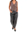 She + Sky Sights To See Leopard Vest In Brown In Black