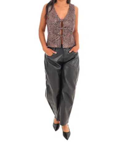 She + Sky Sights To See Leopard Vest In Brown