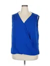 She + Sky Sleeveless Blouse In Blue