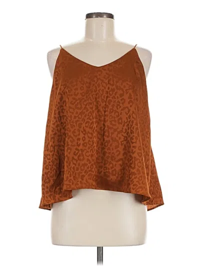 Pre-owned She + Sky Sleeveless Blouse In Brown