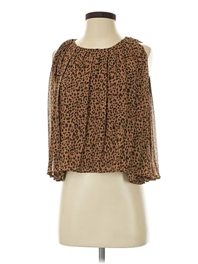 Pre-owned She + Sky Sleeveless Blouse In Brown