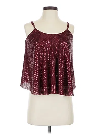 She + Sky Sleeveless Blouse In Burgundy