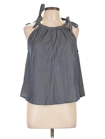 Pre-owned She + Sky Sleeveless Blouse In Gray