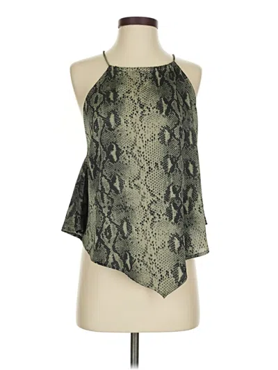 Pre-owned She + Sky Sleeveless Blouse In Green