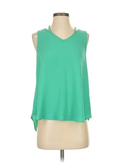 Pre-owned She + Sky Sleeveless Blouse In Green