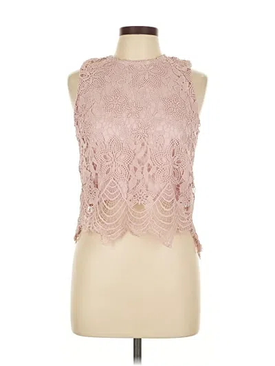 Pre-owned She + Sky Sleeveless Blouse In Pink