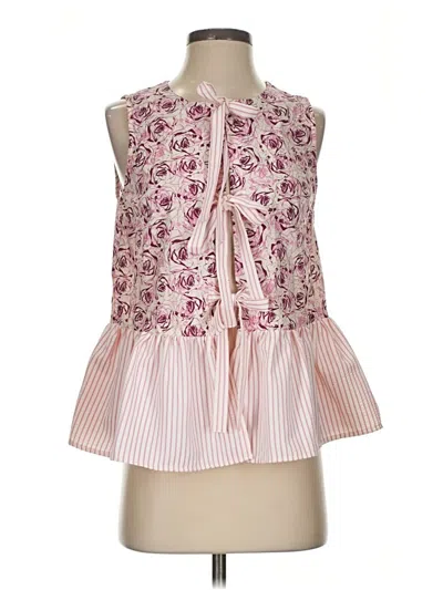 Pre-owned She + Sky Sleeveless Blouse In Pink