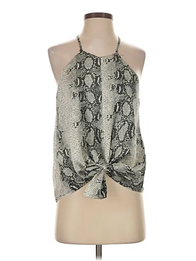 Pre-owned She + Sky Sleeveless Blouse In Silver