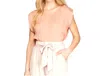She + Sky Sleeveless Crinkle Shirt In Blush Pink In Pink