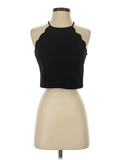 Pre-owned She + Sky Sleeveless Top Black Halter Neckline Tops