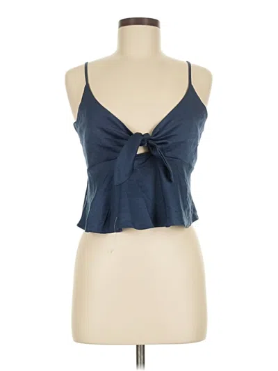 Pre-owned She + Sky Sleeveless Top Blue Keyhole Neckline Tops