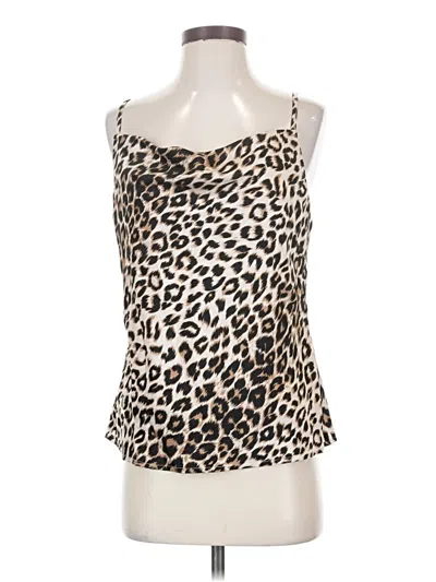 Pre-owned She + Sky Sleeveless Top Tan Strapless Neckline Tops