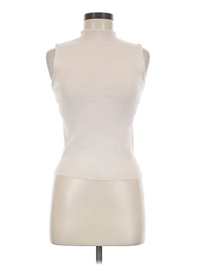 Pre-owned She + Sky Sleeveless T-shirt In Ivory