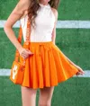 She + Sky Stadium Days Flowy Skort In Orange In Orange