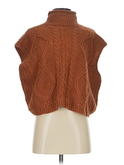 Pre-owned She + Sky Sweater Vest In Brown
