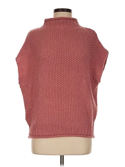 Pre-owned She + Sky Sweater Vest In Pink