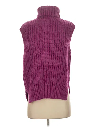 Pre-owned She + Sky Sweater Vest In Purple