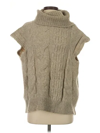 Pre-owned She + Sky Sweater Vest In Tan