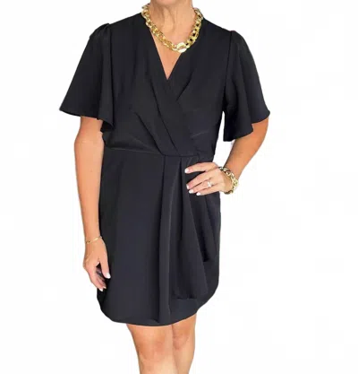 She + Sky Tell Me I'm Pretty Wrap Dress In Black