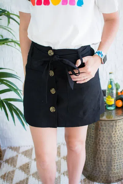 She + Sky The Reagan Mini Skort In Black