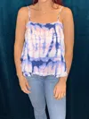 SHE + SKY TIE DYE CAMISOLE IN PINK AND PURPLE