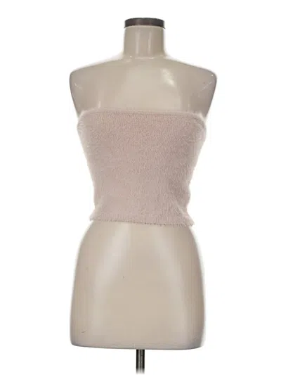 Pre-owned She + Sky Tube Top Tan Strapless Neckline Tops