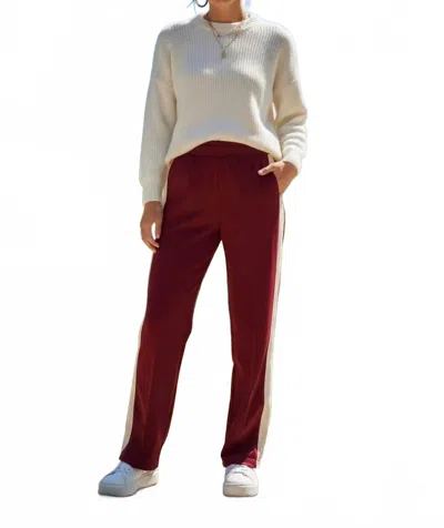She + Sky Women's Scuba Knit Long Pants In Red