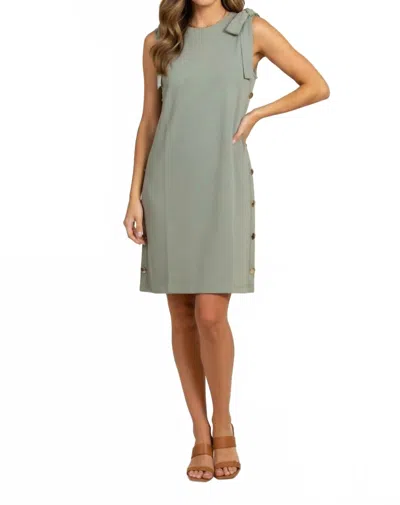 She + Sky Women's Sleeveless Side Buttoned Knit Mini Dress In Sage In Green