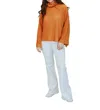 She + Sky Worth A Date Sweater In Orange In Brown