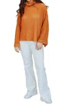 She + Sky Worth A Date Sweater In Orange In Orange