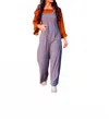 She + Sky Woven Gypsy Wide Leg Jumpsuit In Dusty Blue
