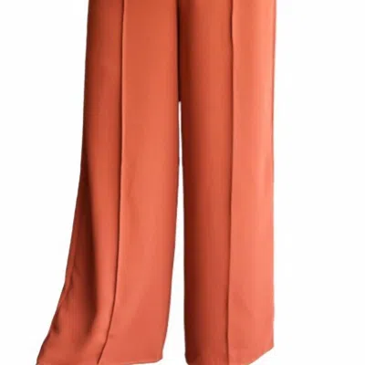 She + Sky Woven Wide Pants In Orange