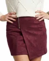 She + Sky Zipper Front Mini Skort In Maroon In Multi