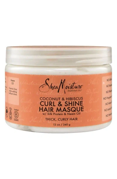 Shea Moisture Coconut & Hibiscus Curl & Shine Hair Mask In White