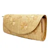 Shebobo Tulum Embroidered Clutch In Natural In White