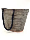 Shebobo Women's Brighton Melange Straw Beach Bag In Black Melange In Multi