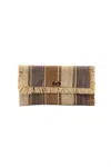 Shebobo Women's Sophie Straw Envelope Clutch Bag In Brown Swirl